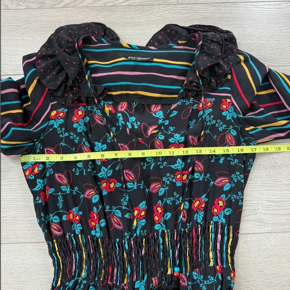 Betsey Johnson New York Vintage 90s Silk Floral Long Sleeve Dress - Picture 11 of 12